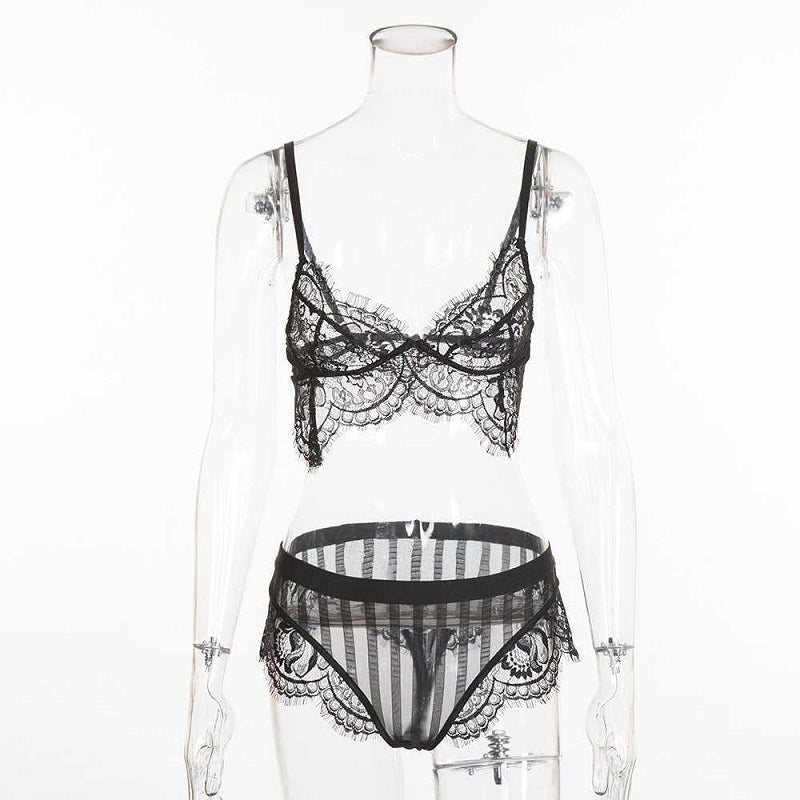 Lace Ultrathin Camis And Panties Sleepwear Set